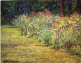 John Ottis Adams Flower Border painting